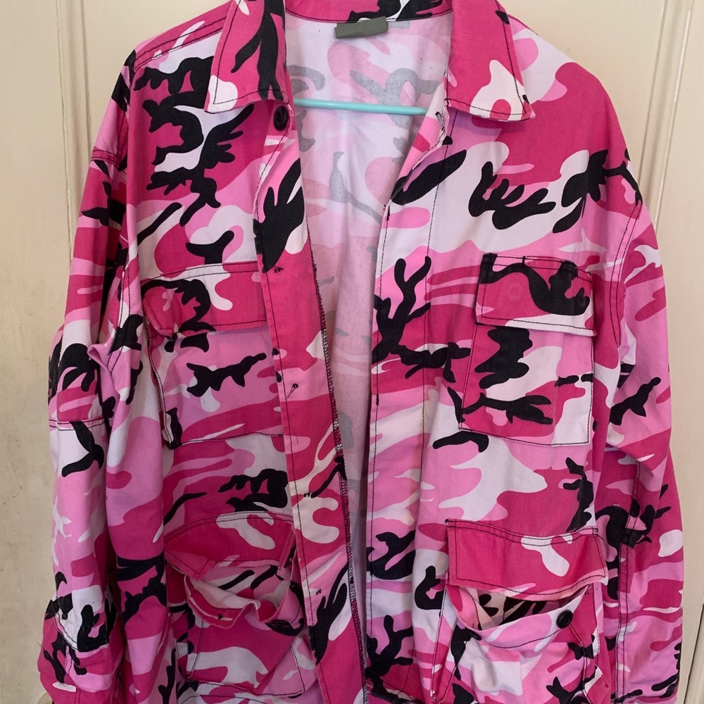 Pink Camo military BDU jacket.